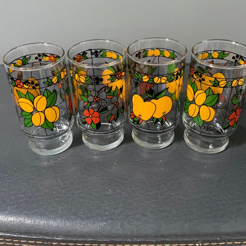 Vintage 70’s Hildi Anchor Hocking water glasses